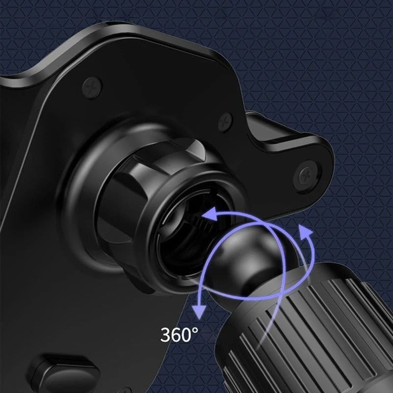 Universal Gravity Car Phone Holder - 360° Rotating Air Vent Mount for iPhone 14/13/12/11 Pro Max, Xiaomi, Samsung - Delicate Leather