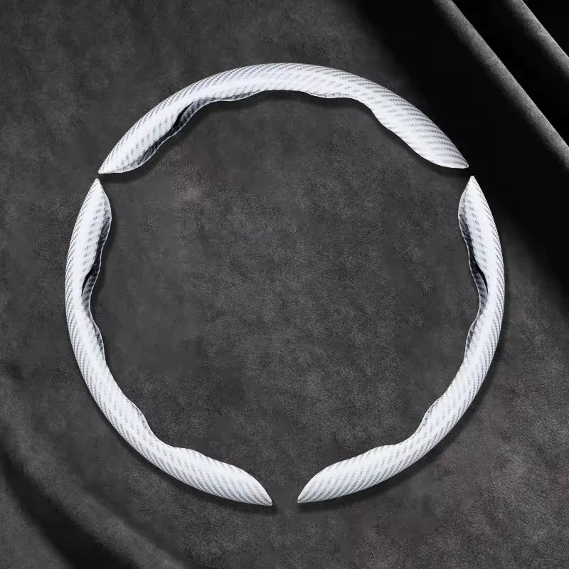 2/3PCS Carbon Fiber Style Steering Wheel Grip Covers – Anti-Slip Universal Set