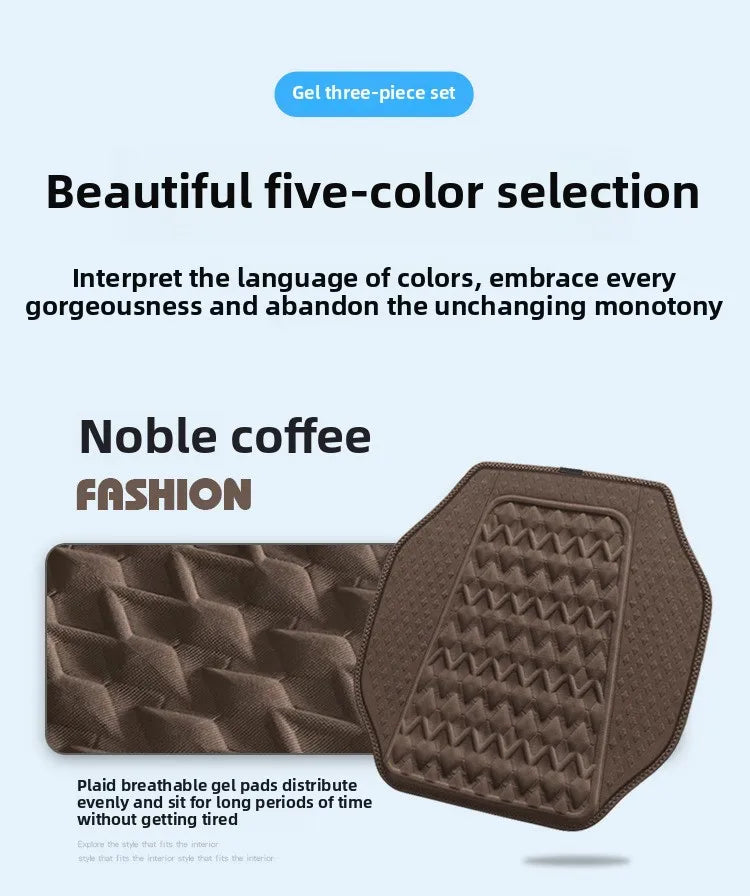 Gel Car Seat Cushion – Breathable Ventilated Non-Slip Universal Seat Pad