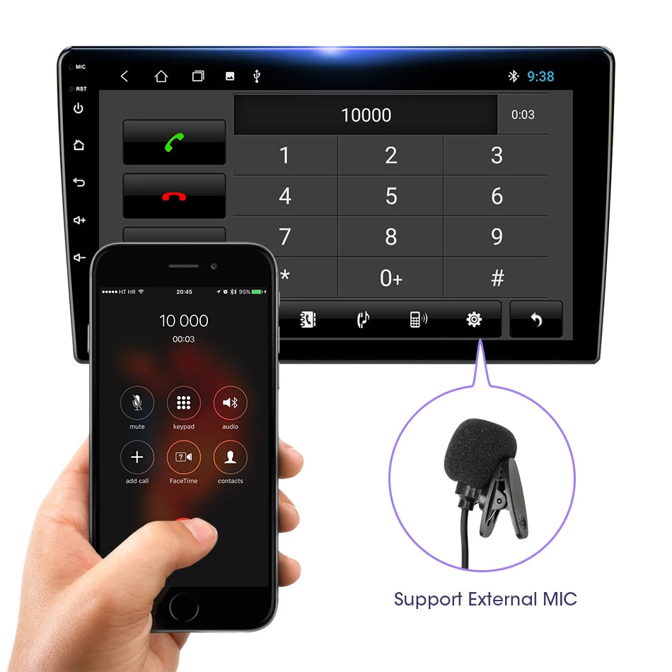 Universal 2Din Android 12 Car Radio – 9"/10" Head Unit with CarPlay, GPS Navigation, and Multimedia 24 - Delicate Leather