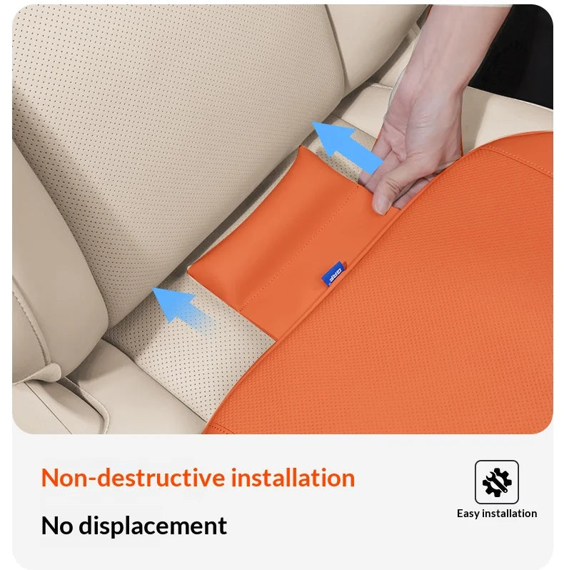 Breathable Car Seat Cushion – Universal Fit Seat Pad for Everyday Use - Delicate Leather