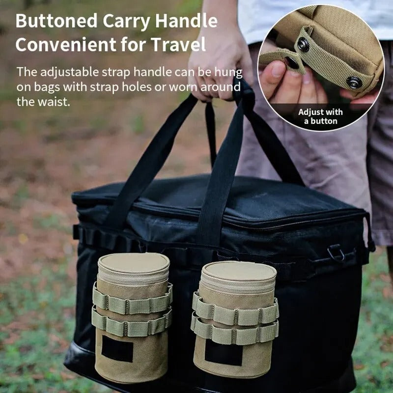 Tactical Multi-Functional Storage Bag 600D Oxford Cloth Portable Water Cup Protection Bag - Delicate Leather