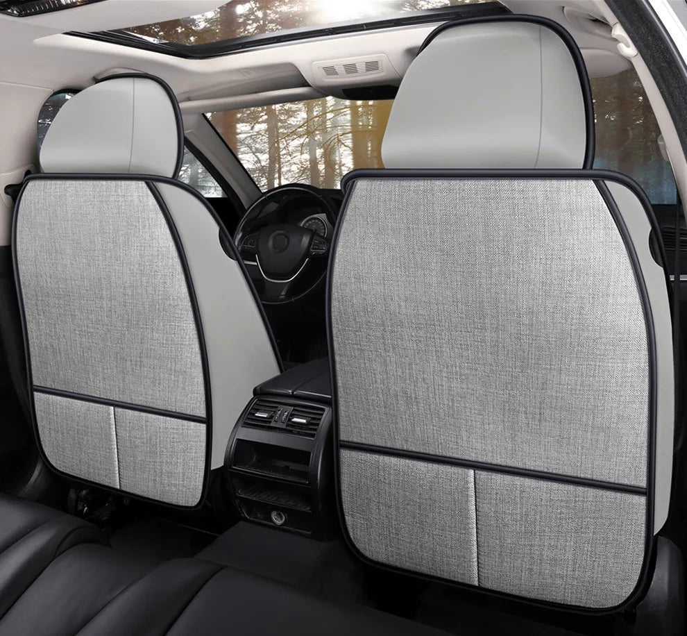 Delicate Leather Deluxe Universal Car Seat Cover Collection: Full Set of Premium Luxury Vehicle Seat Protectors