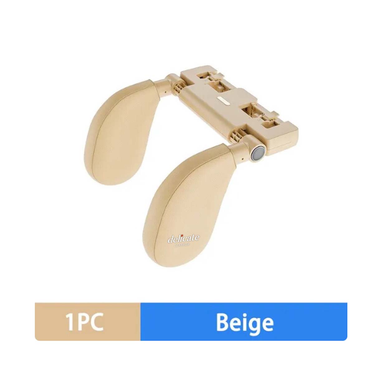 Single Car Seat Headrest Pillow: The Ultimate Travel Comfort and Support Solution for Your Car Interior – U-Shaped Pillow Ideal for Kids - Delicate Leather