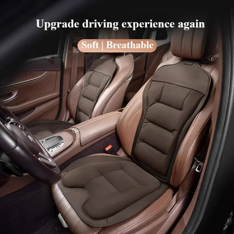 Luxury Breathable Ice Silk Car Seat Cover – Full Set Universal Anti-Slip Seat Cushion - Delicate Leather
