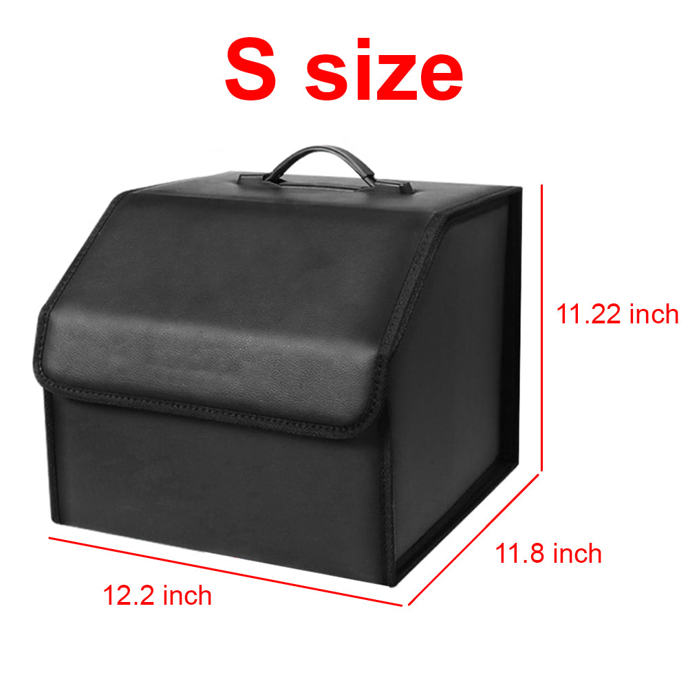 Foldable Trunk Storage Luggage Organizer Box, Custom-Fit For Volvo, SUV Trunk Organizer Van Cargo Carrier Caddy for Shopping, Camping Picnic, Home Garage DLOV241 - Delicate Leather