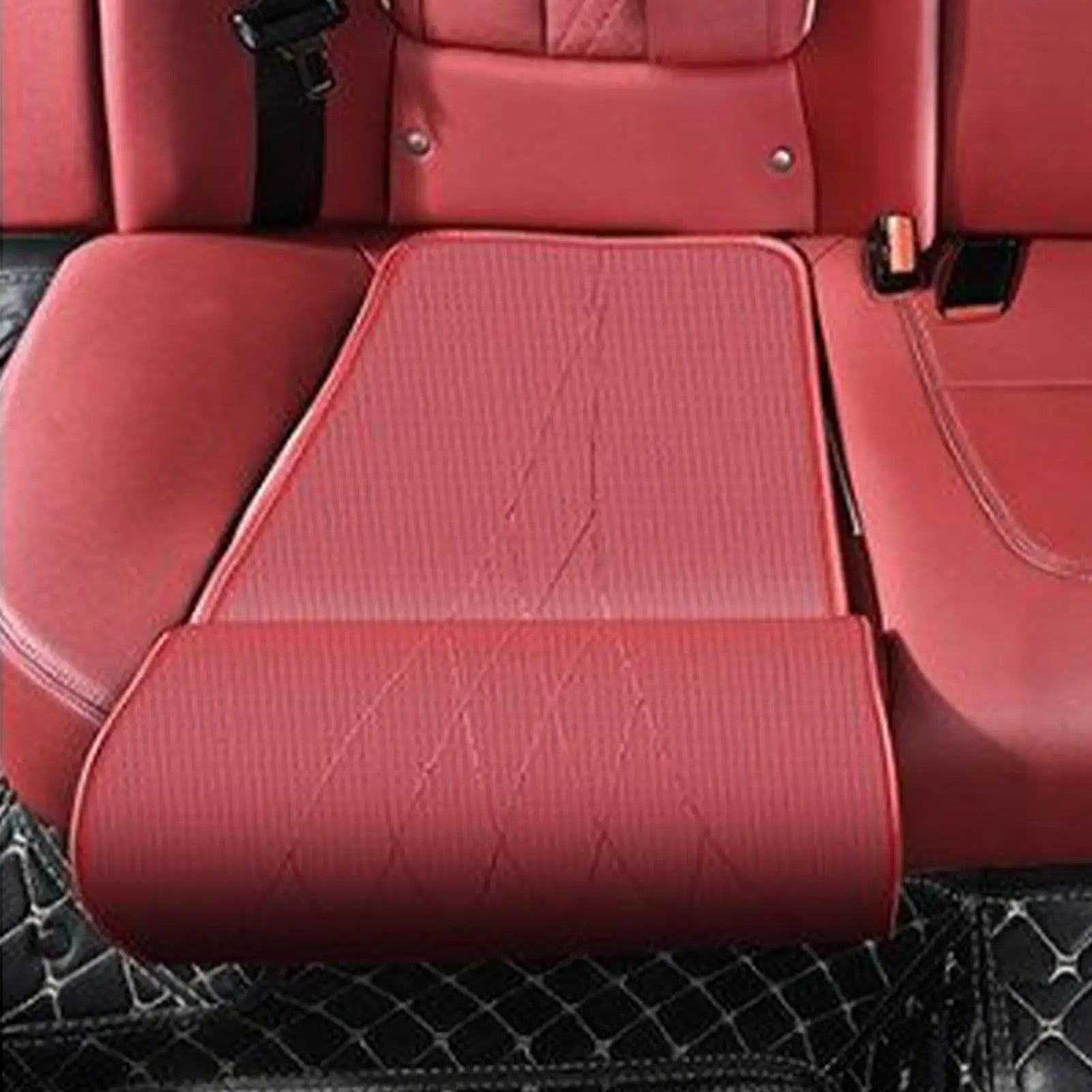 Driver Car Seat Extender - Leather Leg Support Cushion for Long Distance Driving - Memory Foam Knee Pad for Car, Truck, and Home Use - Delicate Leather