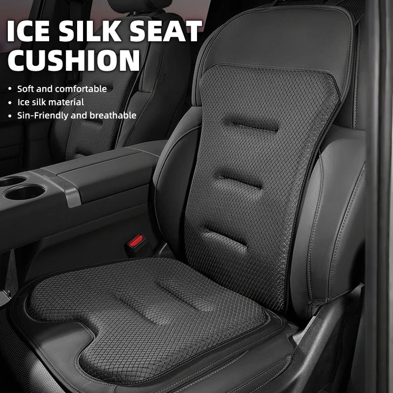 Car Seat Cushion Cover – Backrest Protective Pad for Universal Car Seats - Delicate Leather