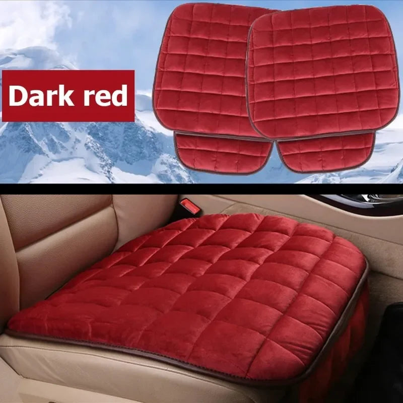 Universal Car Seat Cushion – Non-Slip Pad with Storage Pouch for Vehicle, Office, or Home - Delicate Leather