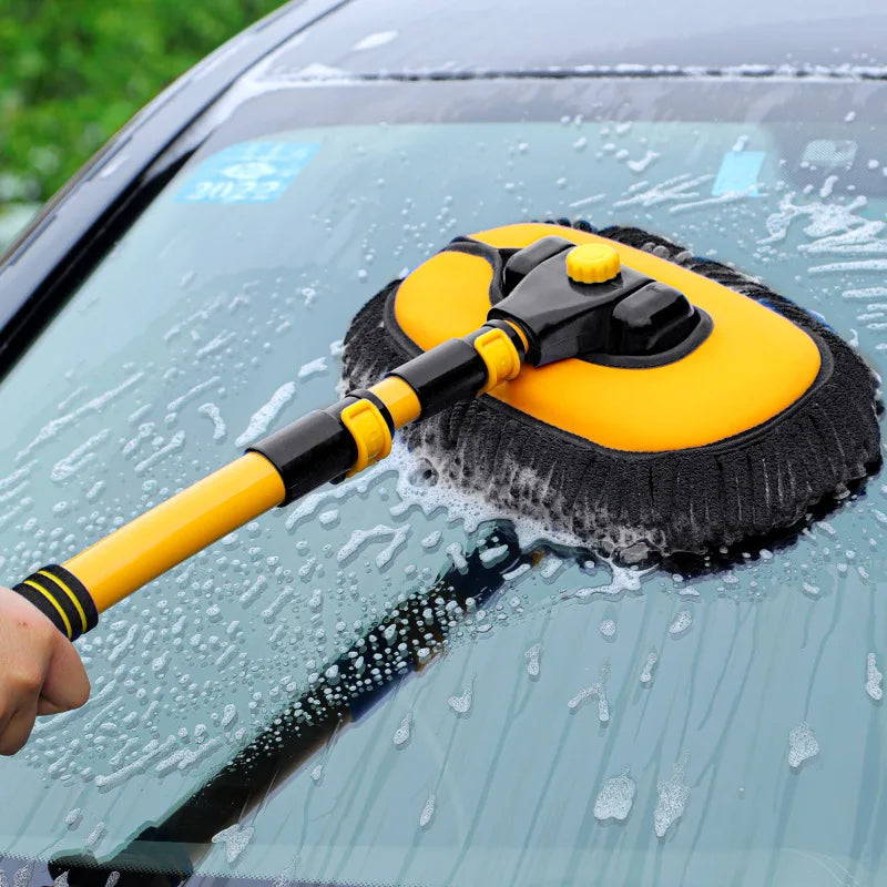 Car Cleaning Brush Car Cleaning Tools Telescoping Long Handle Cleaning Mop Chenille Broom Car Washing Accessories - Delicate Leather