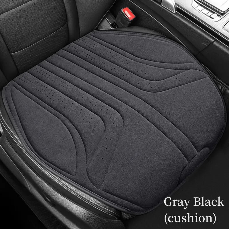 Suede Car Seat Cushion – Anti-Slip Breathable Front Seat Protector Pad - Delicate Leather