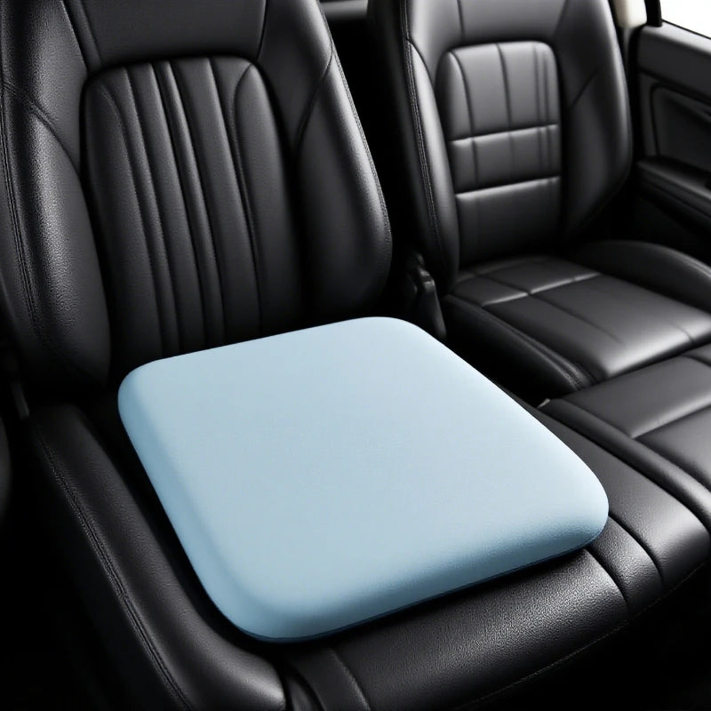 Ergonomic Slow Rebound Foam Seat Cushion – Supportive Pad for Car, Office & Student Seating - Delicate Leather