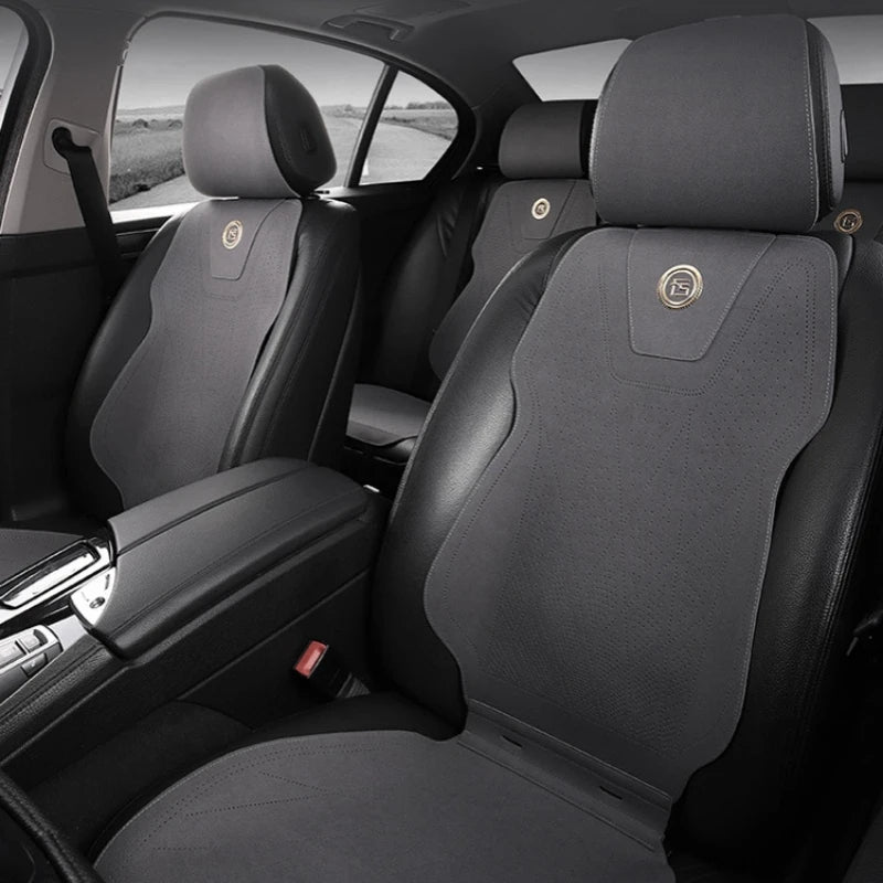 Suede Car Seat Cushion – Breathable, Comfortable, Durable Four-Season Front Seat Cover - Delicate Leather