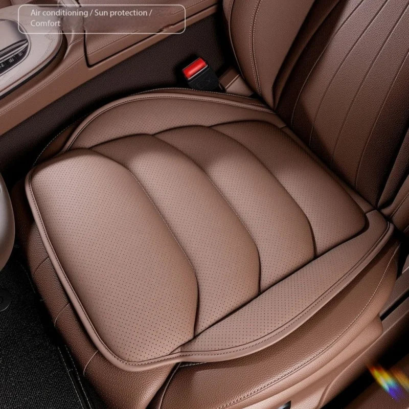Universal Breathable Soft Leather Car Seat Cover – Non-Slip Protective Cushion for Car Interior - Delicate Leather