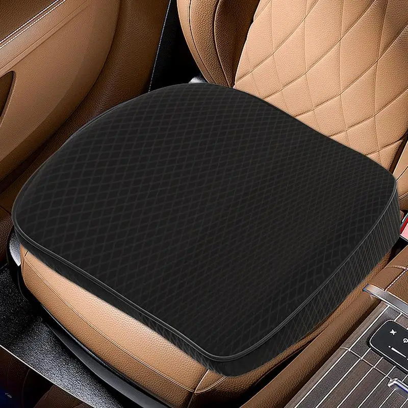 Wedge Car Seat Cushion – Adult Booster Seat, Ergonomic Thickened Breathable Support Pad for Car & Office - Delicate Leather