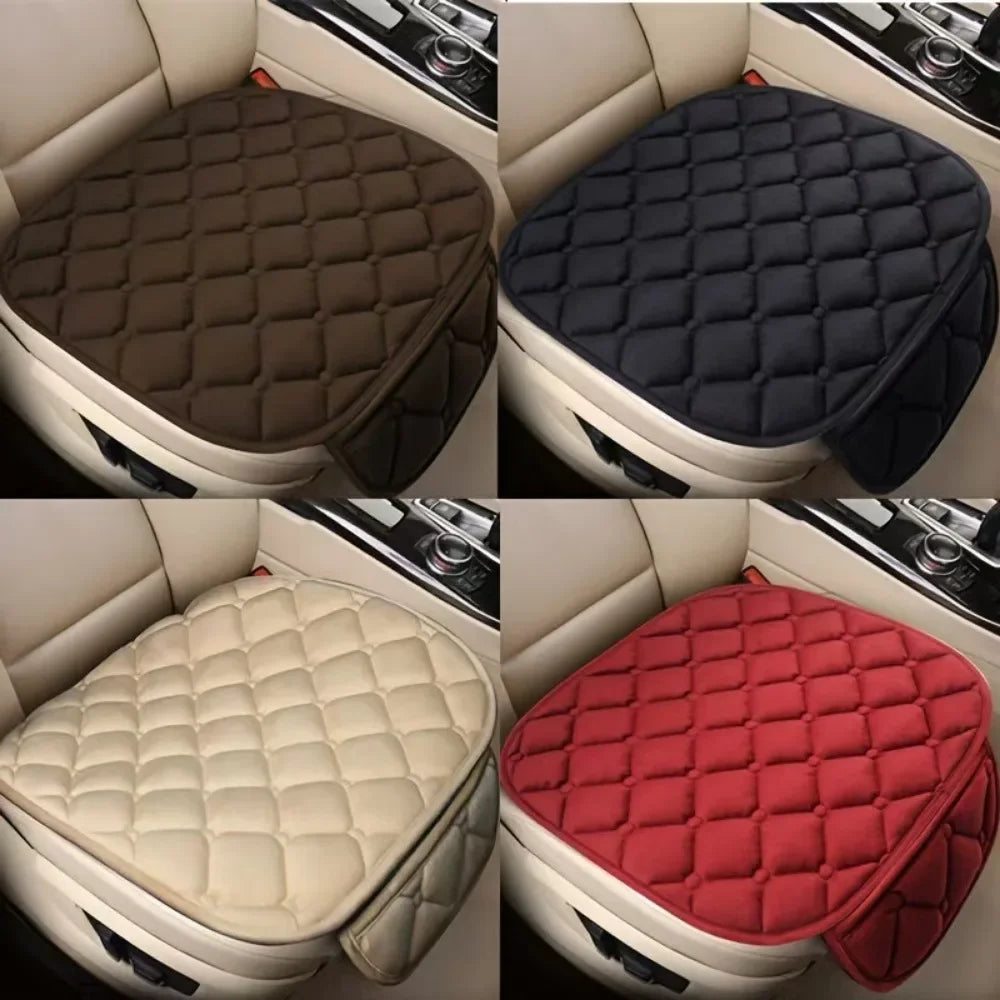 Warm Car Seat Cushion – Short Plush Thickened Seat Pad for Comfortable Driving - Delicate Leather