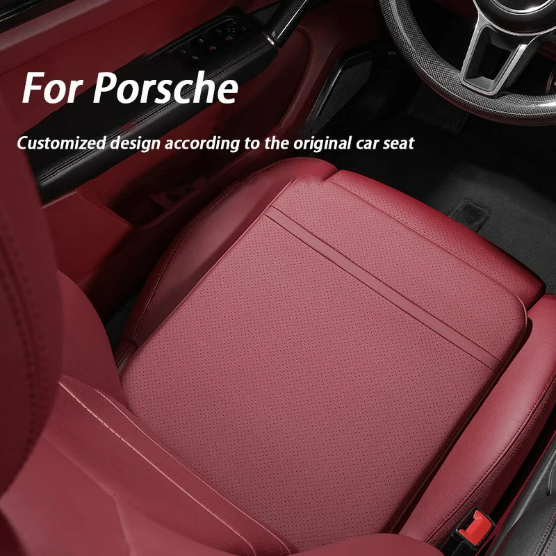 Car Breathable Cushion - Four Seasons Non-Slip Seat Cushion - Comfortable Butt Cushion for Car Interior Supplies - Delicate Leather