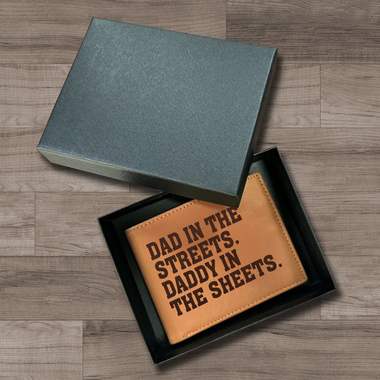 Dad In The Streets. Daddy In The Sheets Wallet Men, Leather Wallet For Men, Custom  Engraved Wallet, Personalized Gifts For Him, Fathers Day Gifts, Husband, Boyfriend, Dad - Delicate Leather