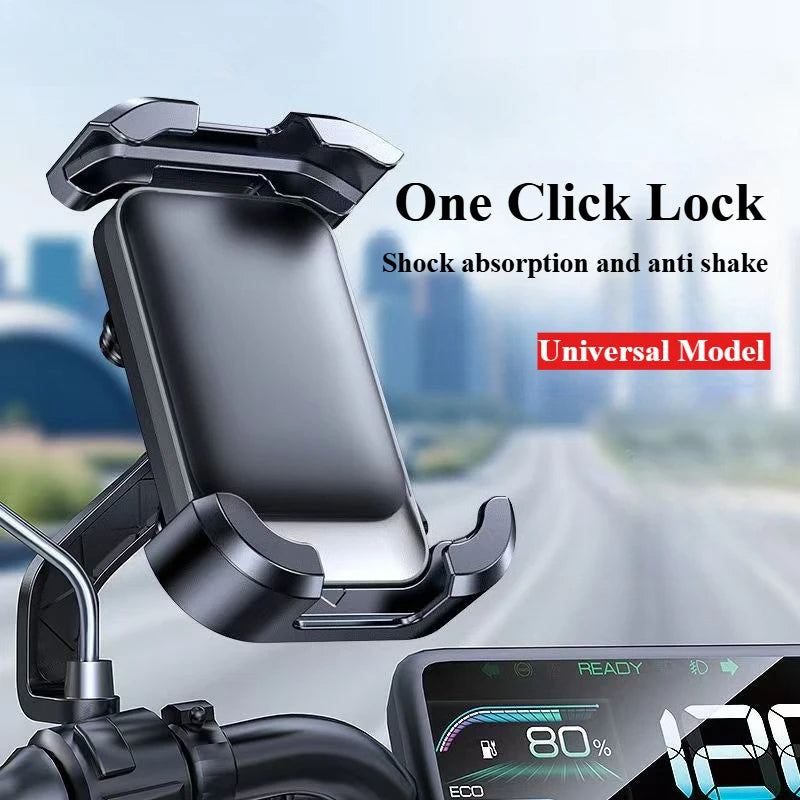 Shock-Resistant Motorcycle Phone Holder – Stable Navigation Mount for Bikes & Electric Scooters - Delicate Leather