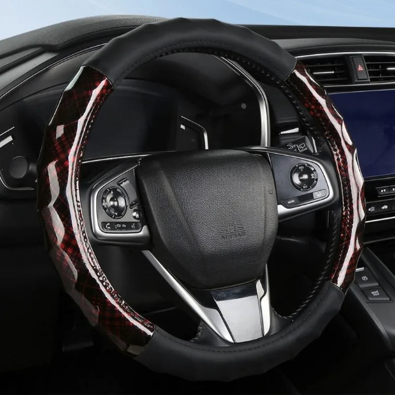 40 cm Steering Wheel Cover for Truck, Bus, and Van – Large Wheel Grip Wrap - Delicate Leather