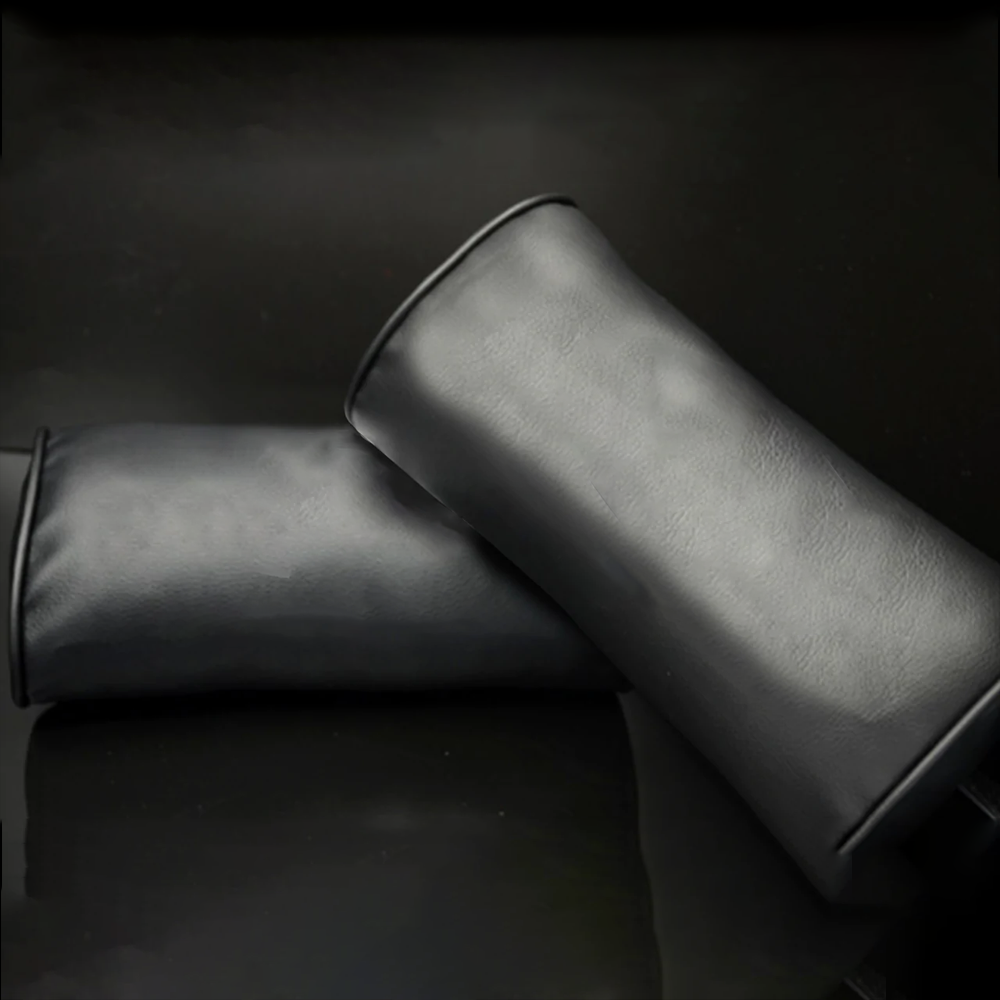 Neck Pillow, Custom-Fit For Maserati, Car Seat Headrest Neck Rest Cushion for Driving Seat Auto Head Rest Neck Support DLMS244 - Delicate Leather