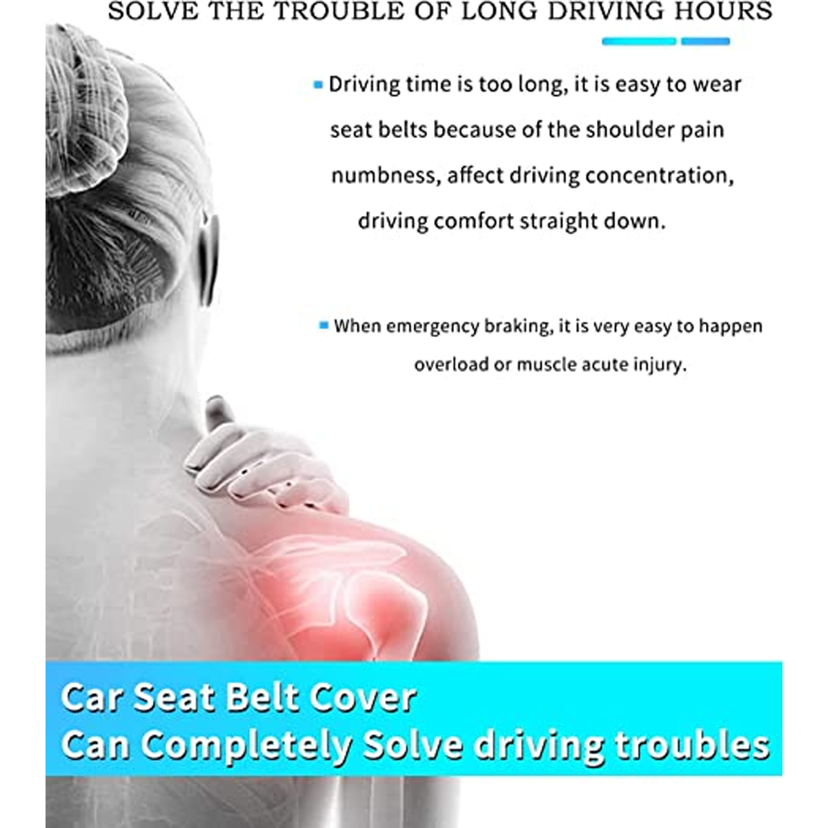 Car Seat Belt Covers (2PCS), Custom-Fit For Car, Microfiber Leather Seat Belt Shoulder Pads for More Comfortable Driving, Car Accessories DLFD238