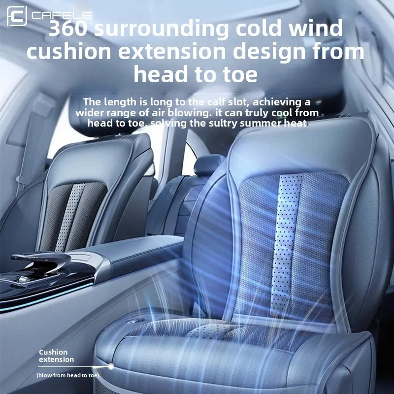 Universal Car Seat Ventilation Cover – Breathable Cooling Cushion for Summer Comfort - Delicate Leather