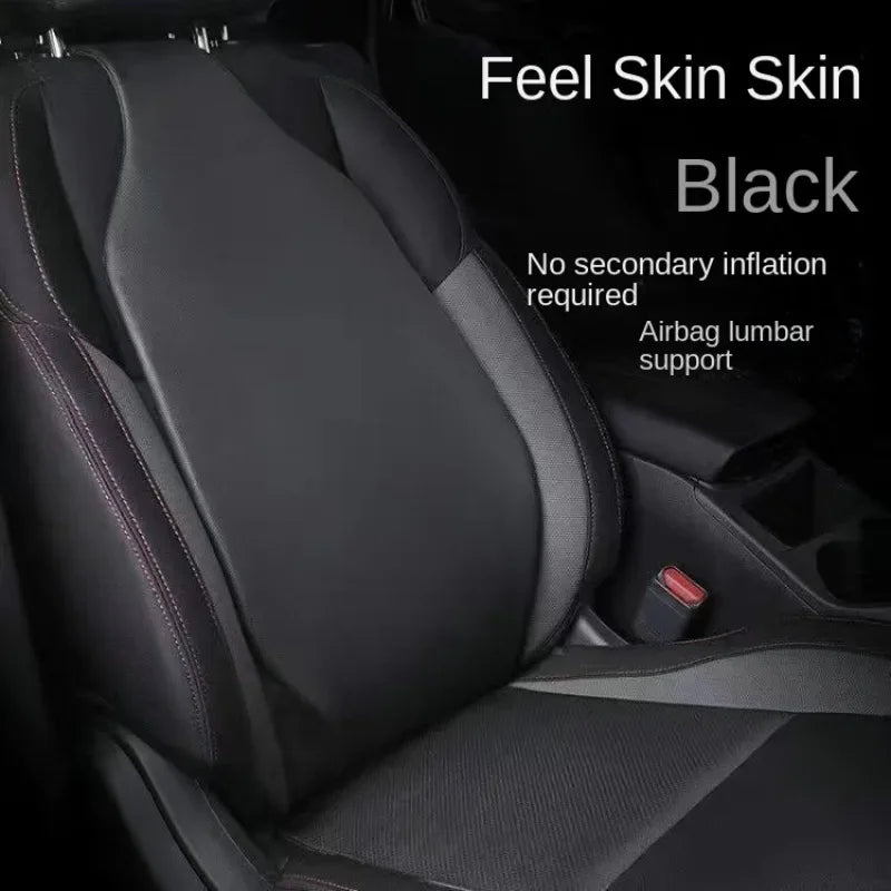 Leather Car Waist Pillow – Lumbar Support Cushion for Driving Comfort - Delicate Leather