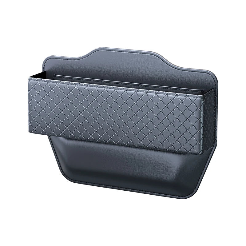 PU Leather Car Seat Gap Organizer – Universal Crevice Storage Box for Small Items - Delicate Leather