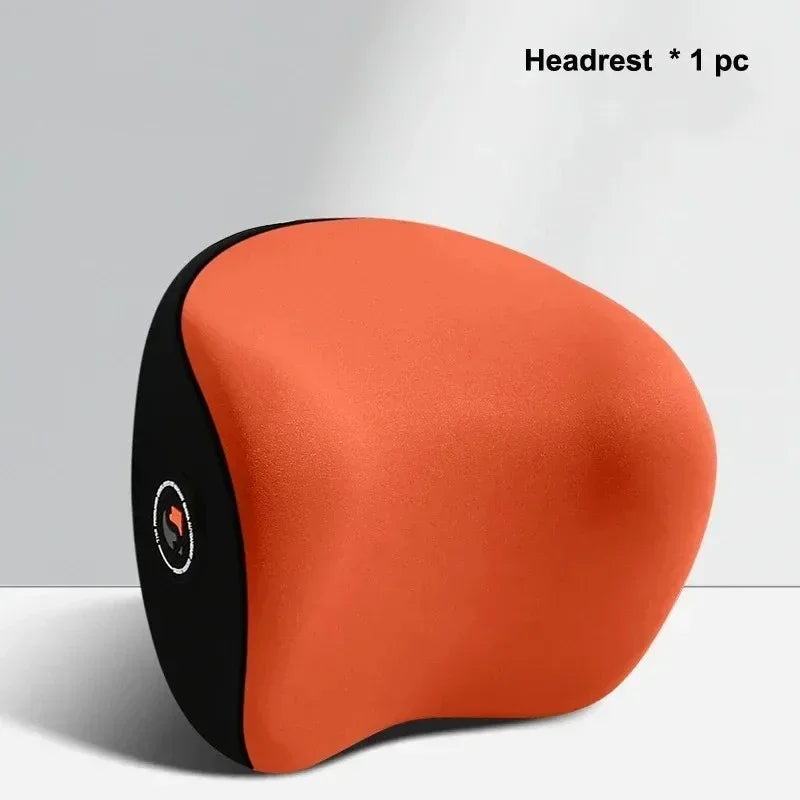 Car Headrest Neck Support Pillow – Memory Foam Seat Cushion, Breathable & Comfortable for In-Car Rest - Delicate Leather