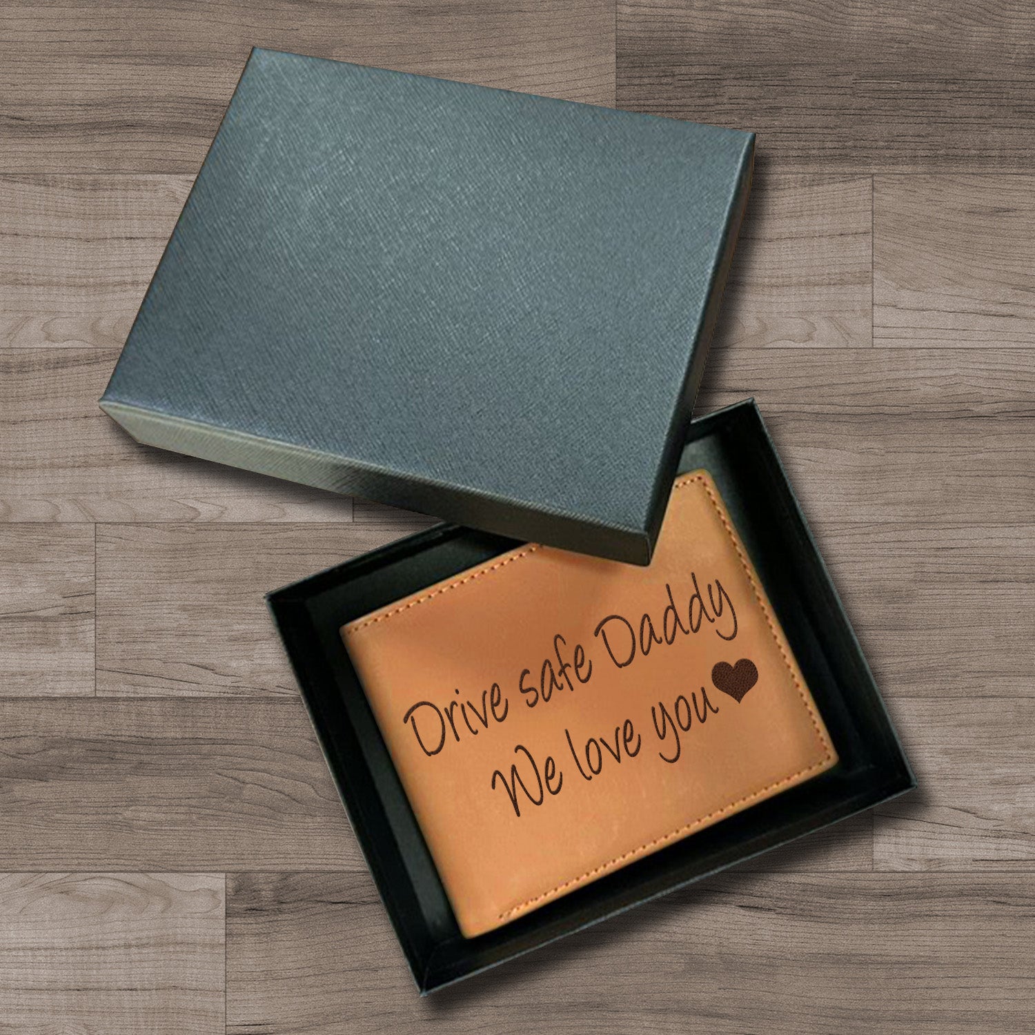 Drive Safe Daddy Wallet Men, Leather Wallet For Men, Custom  Engraved Wallet, Personalized Gifts For Him, Fathers Day Gifts, Husband, Boyfriend, Dad - Delicate Leather