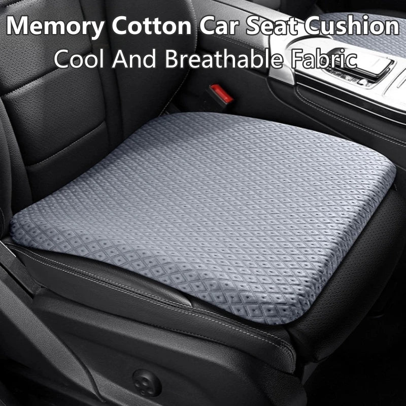 Memory Foam Car Seat Cushion & Lumbar Support – Breathable Seat Pad for Everyday Use - Delicate Leather