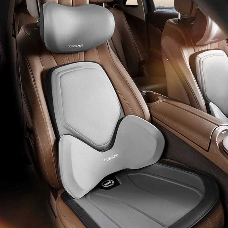 Car Headrest Pillow Auto Neck Cushion Car Back Lumbar Pillow Slow Rebound Guard Head Support for Universal Car - Delicate Leather