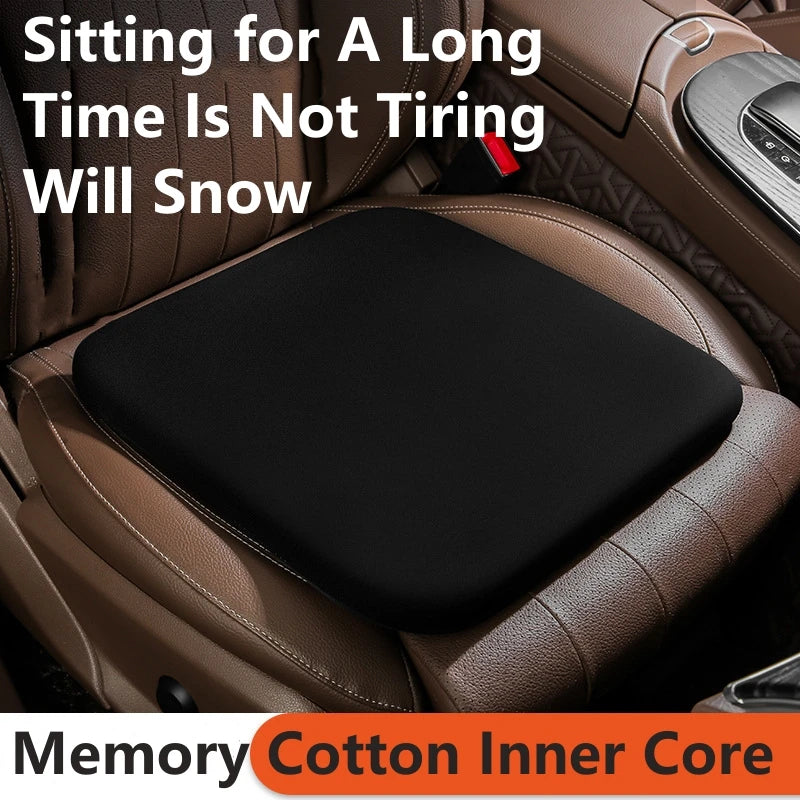 Universal Memory Foam Seat Cushion – Ergonomic Plush Comfort Pad, Non-Slip, All-Season for Car & Office - Delicate Leather