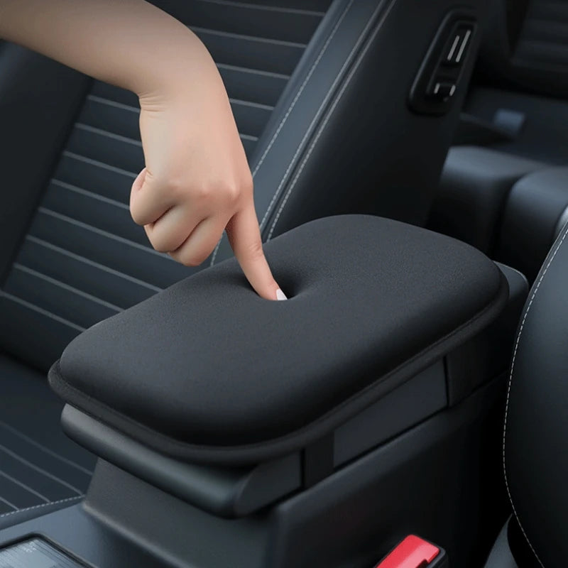 Car Armrest Pad Plush Heightening Cushion for Center Console – Soft Comfort Arm Support Interior Accessory - Delicate Leather