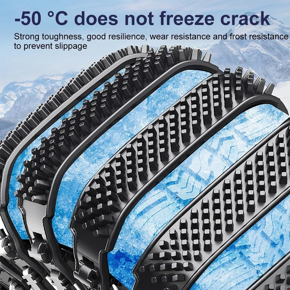 Snow Chain Tire Chain 10/1 PCS Urethane Set - Wheel Ties Belts for Car Tires - Winter Anti-Slip Chain - Anti-Skid Snow Emergency - Delicate Leather