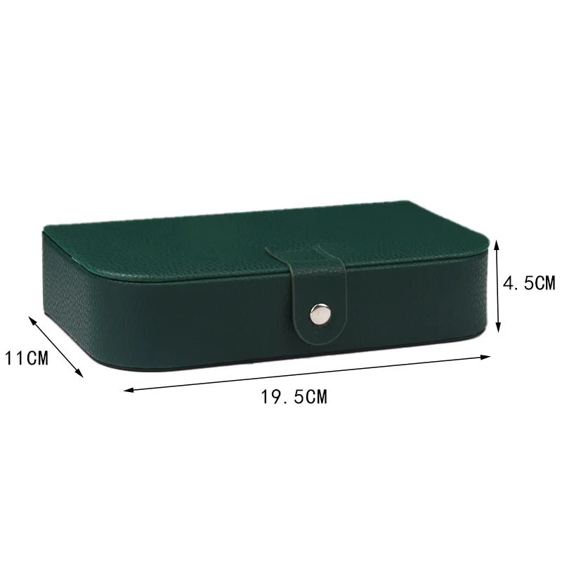 Jewelry Box - Portable Jewelry Organizer Travel Case Leather Earrings Necklace Ring Display Jewelry Storage Box