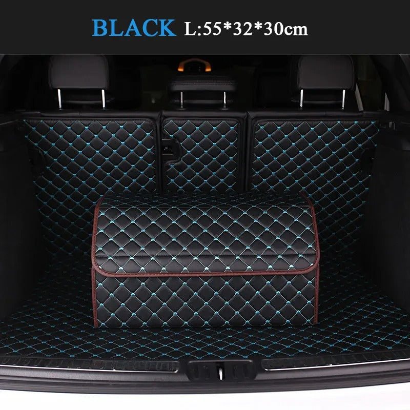 Foldable PU Leather Car Trunk Organizer – Stylish & Durable Storage Solution