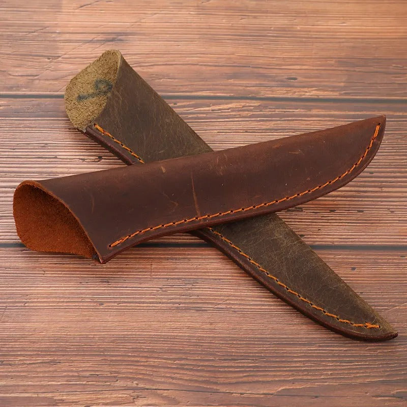 Cowhide Leather Case for Fruit Knife and Straight Knife - Delicate Leather