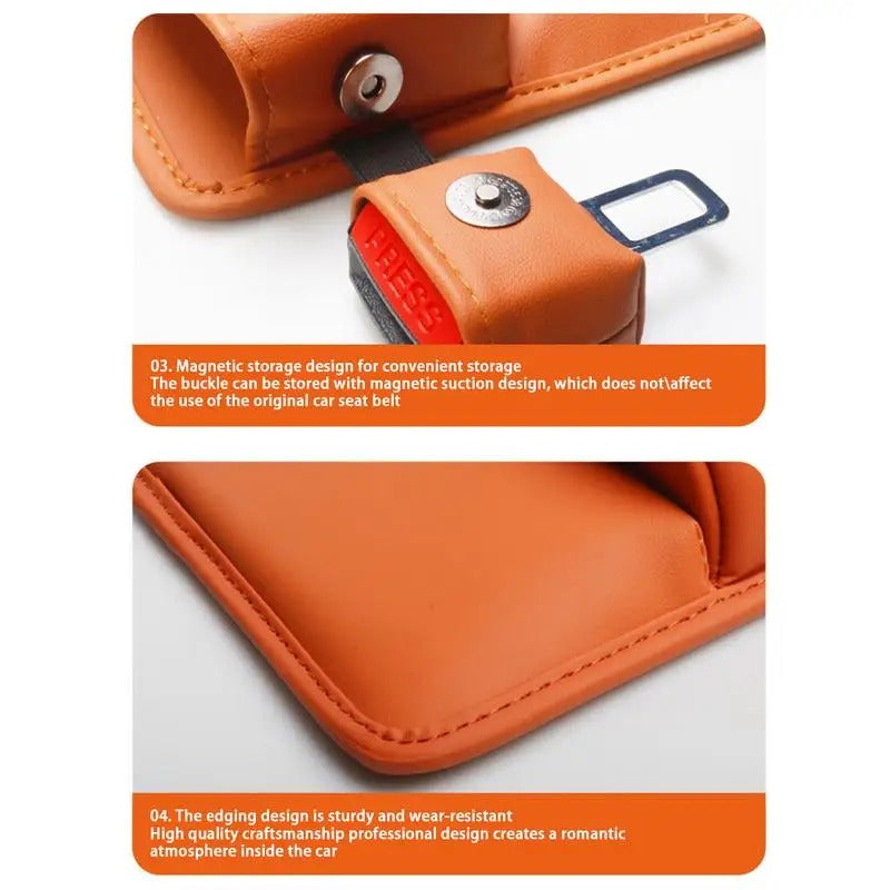 Car Seat Crevice Gaps Storage Box Seat Organizer Gap Slit Filler Holder for Wallet Phone Slit Pocket Car Storage Box - Delicate Leather