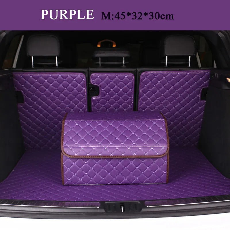 Foldable PU Leather Car Trunk Organizer – Stylish & Durable Storage Solution