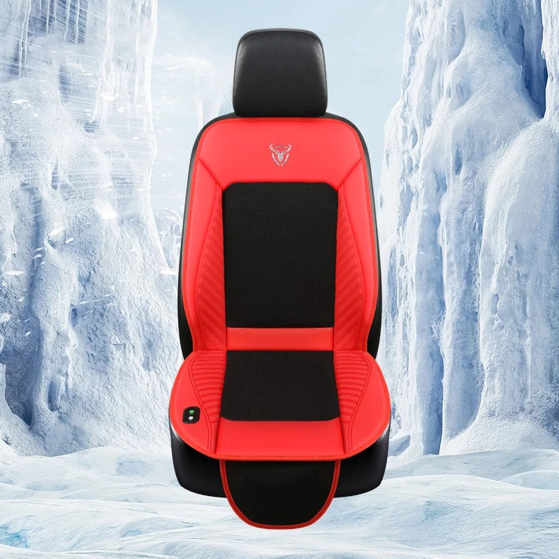 12V Ventilated Car Seat Cushion – Cooling & Massage Function with Built-In Fans for Summer Driving Comfort - Delicate Leather