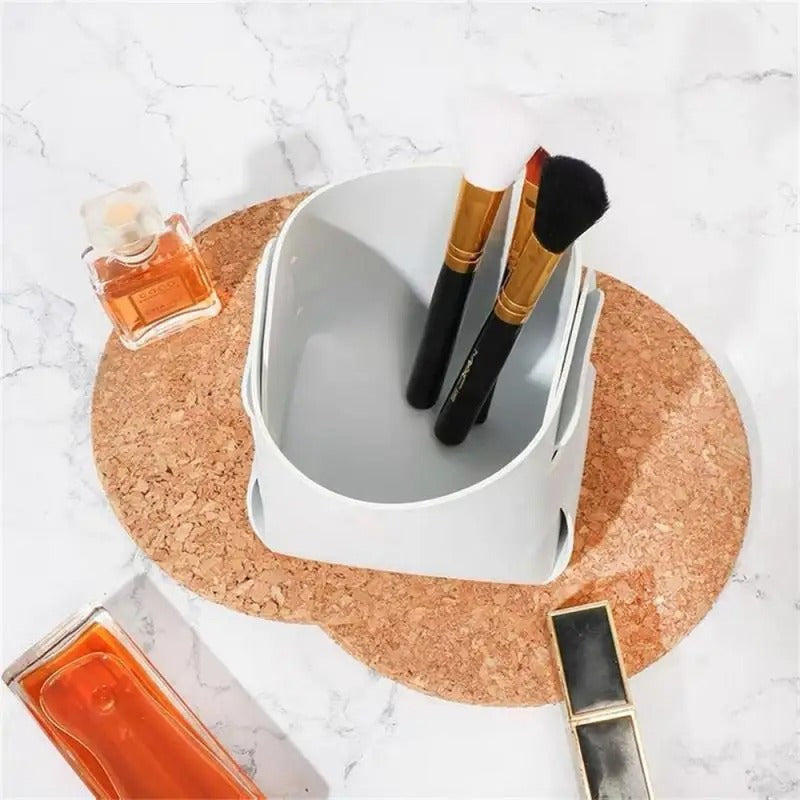 Leather Storage Box, Cosmetics Remote Control Pen Key Basket, Desktop Sundries Storage, Home Organization - Delicate Leather