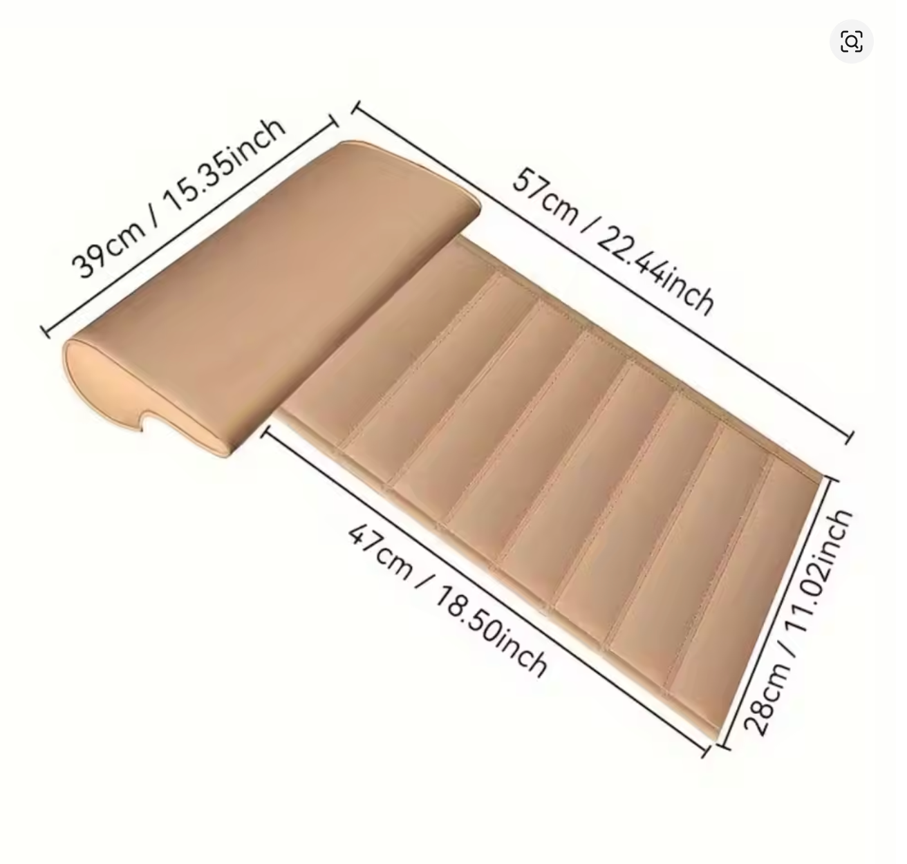 Leather Car Seat Extender Cushion – Memory Foam Leg Support Pillow for Long-Distance Driving and Office Use