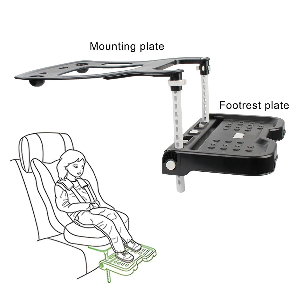 Adjustable Children’s Car Seat Footrest - Baby Safety Pedal Holder Accessory for Comfort - Delicate Leather