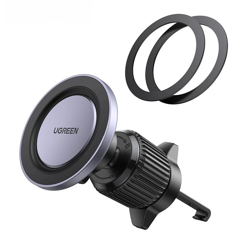 Magnetic Car Phone Holder - Air Vent Stand for iPhone 15/14/13 Pro Max, Xiaomi, Samsung - Delicate Leather