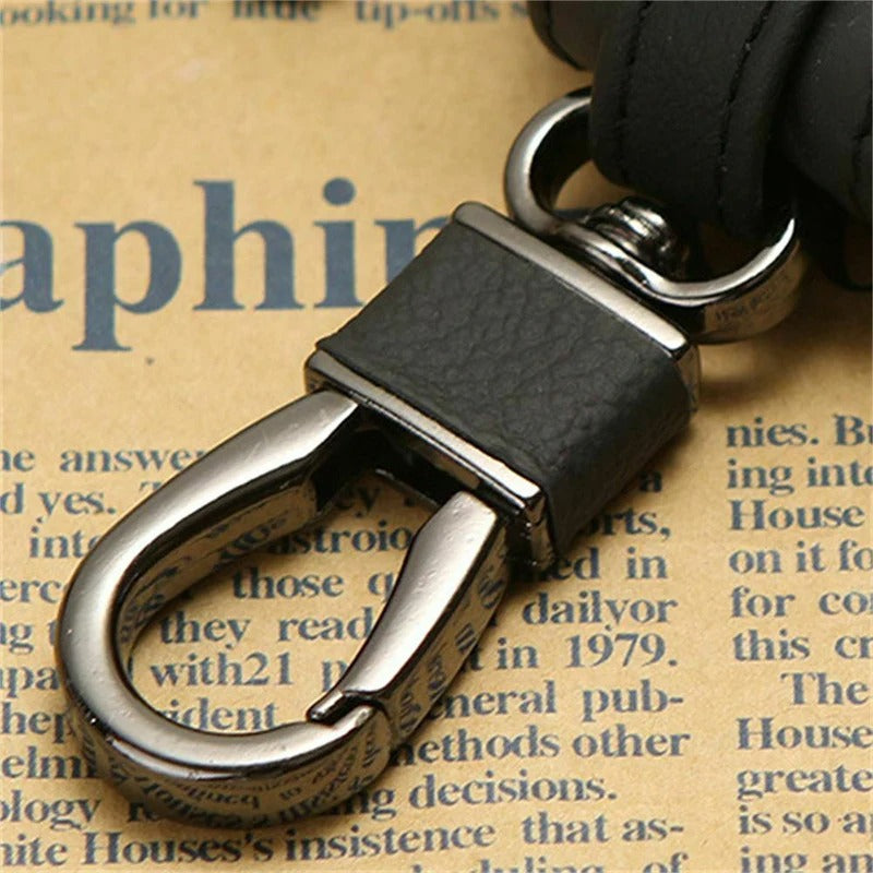 PU Leather Car Key Case with Built-in Buckle – Universal Anti-Scratch Key Holder and Organizer for Men and Women - Delicate Leather
