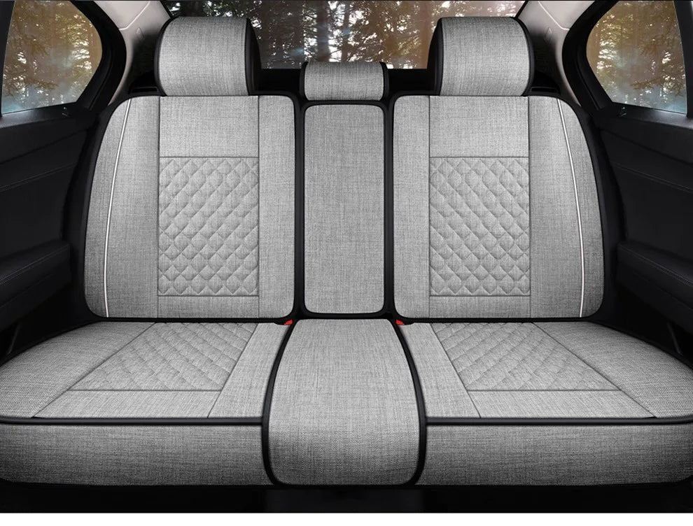 Delicate Leather Deluxe Universal Car Seat Cover Collection: Full Set of Premium Luxury Vehicle Seat Protectors