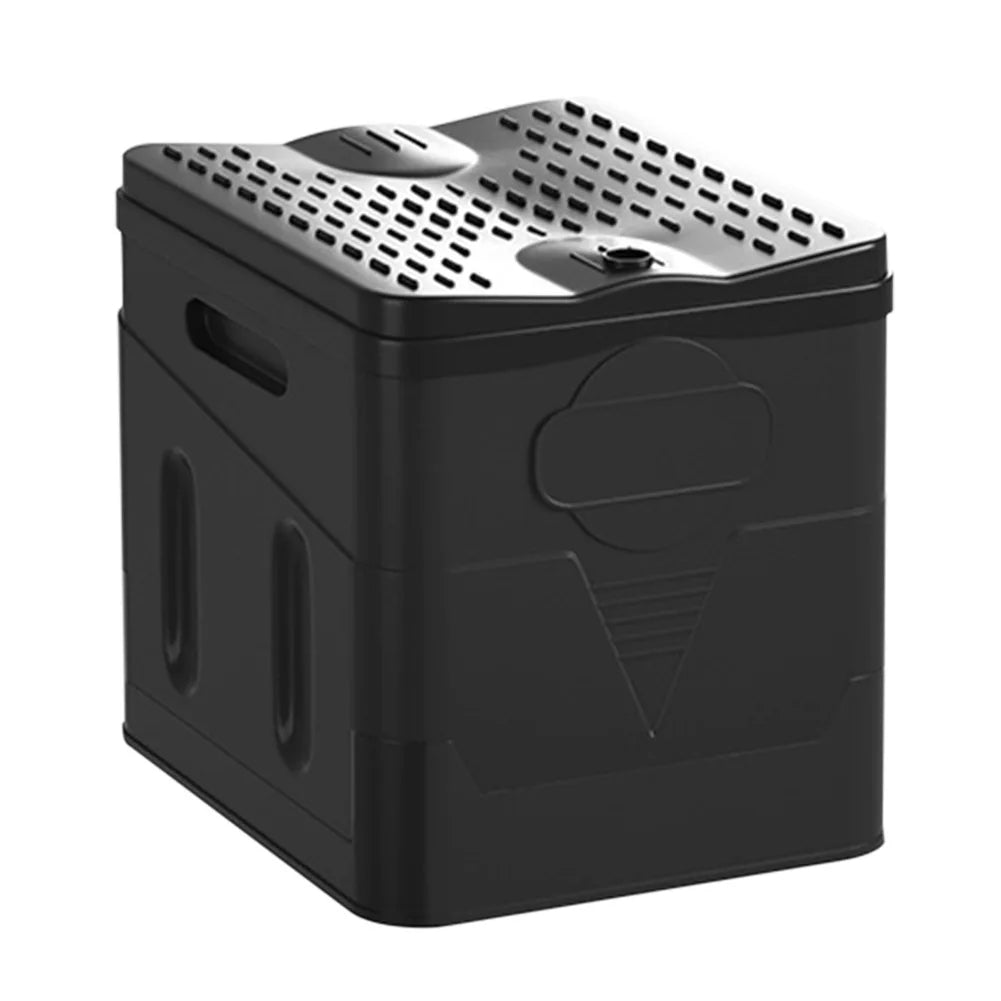 Travel Portable Car Emergency Toilet with cover Outdoor Folding Camping Toilet for Camping Hiking Boat Road Trips Beach - Delicate Leather