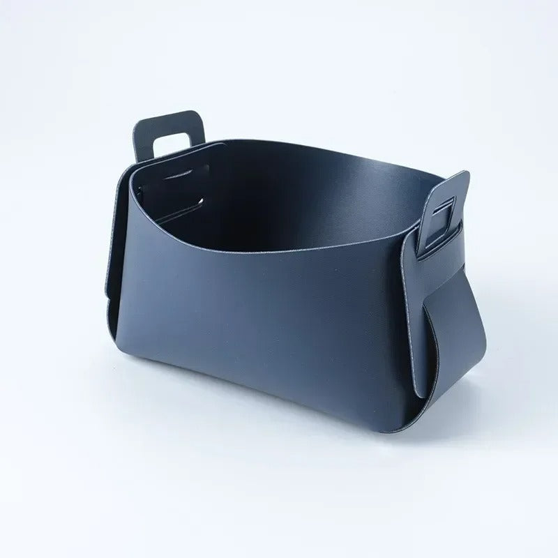 Desktop Large Storage Box - Leather Key Plate, Home Decoration Dice Plate, Key Wallet Coin PU Leather Folding Storage Box - Delicate Leather